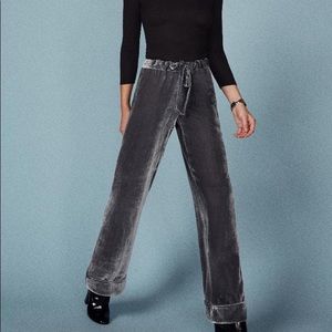 🚫SOLD🚫 REFORMATION Nolan Pant XS Gray Velvet